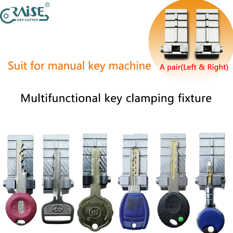 thumbnail image 2 of Universal Key Clamping Fixture Set For Key Cutting Machines – With Storage Box, Wrench & Plates – JOYID 2 of 9
