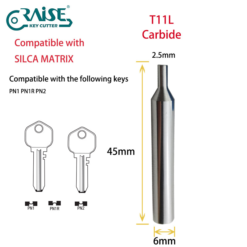 RAISE Cutter F11L T11L Compatible with SILCA MATRIX Key Cutting Machine