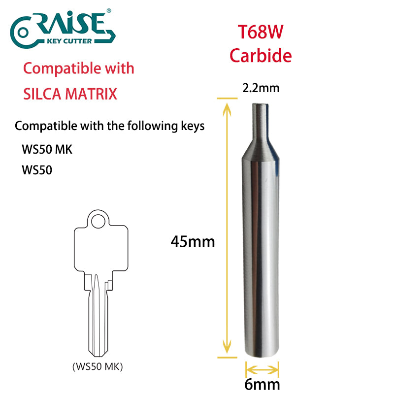 RAISE Cutter F68W T68W Compatible with SILCA F68 T68 Key Cutting Machine