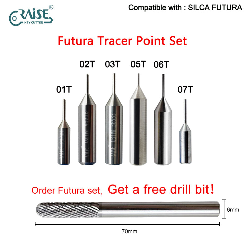 FUTURA Tracer Point Set Compatible with SILCA FUTURA Key Cutting Machine