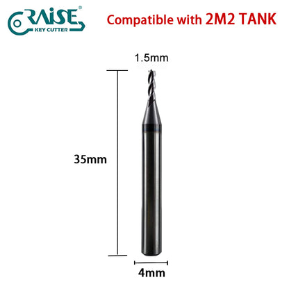 Milling Cutter 1.5mm 2.0mm 0.9mm U type W type M type V type Compatible with 2M2 Tank Automatic Key Cutting Machine