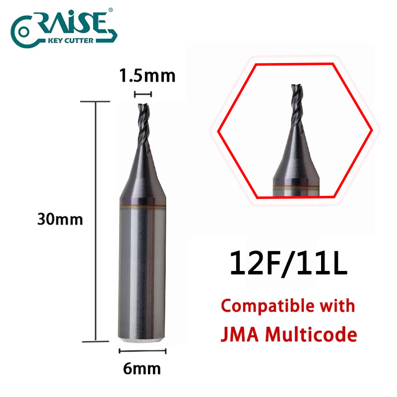 RAISE Milling Cutter 12F Compatible with JMA 12F JMA MULTICODE Key Cutting Machine