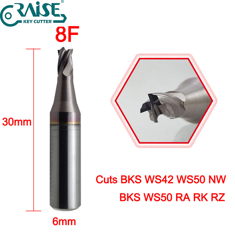 RAISE Milling Cutter 8F Compatible with JMA 8F JMA MULTICODE Key Cutting Machine
