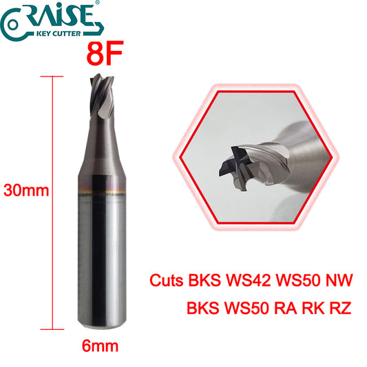 RAISE Milling Cutter 8F Compatible with JMA 8F JMA MULTICODE Key Cutting Machine