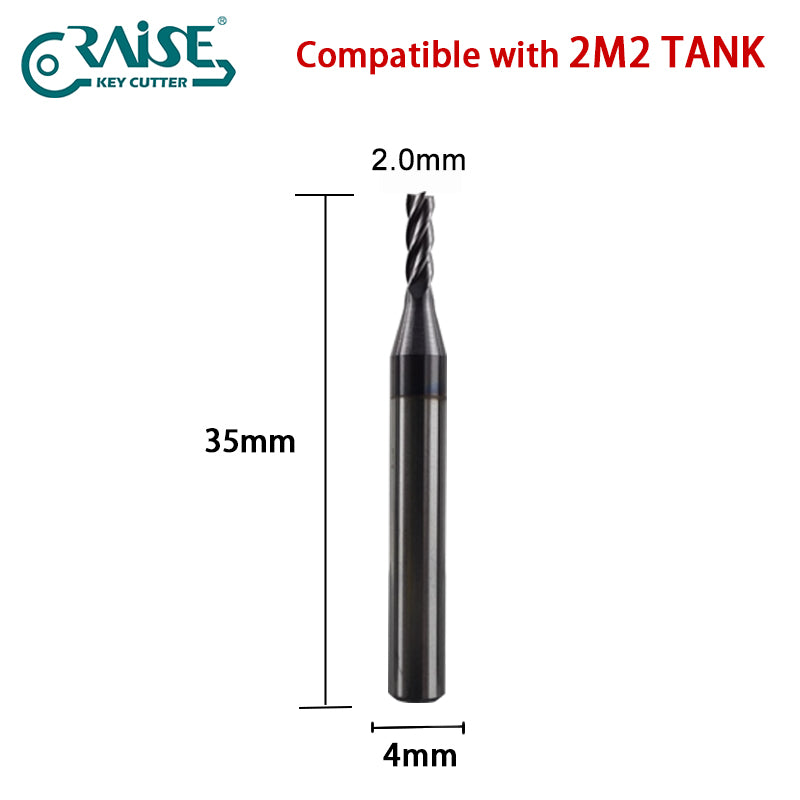 Milling Cutter 1.5mm 2.0mm 0.9mm U type W type M type V type Compatible with 2M2 Tank Automatic Key Cutting Machine