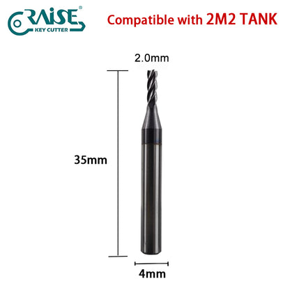 Milling Cutter 1.5mm 2.0mm 0.9mm U type W type M type V type Compatible with 2M2 Tank Automatic Key Cutting Machine