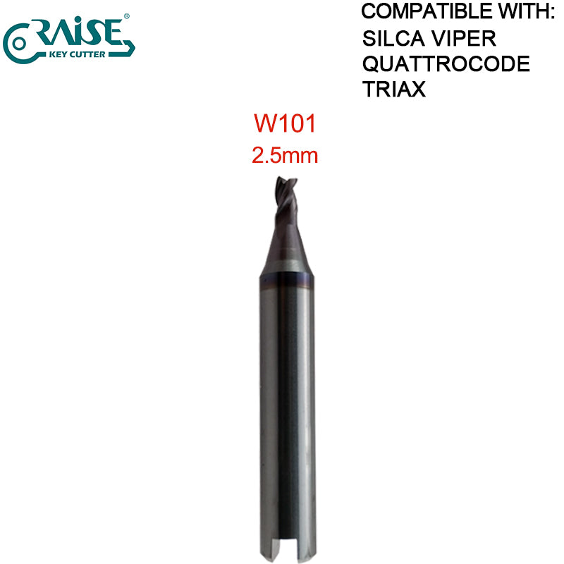 High Grade End Milling Cutter W326 W114 W101 W129 W112 W302 W252 W268 W219 W285 W305 W281 W134 Compatible SILCA VIPER QUATROCODE TRAIX Key Cutting Machine