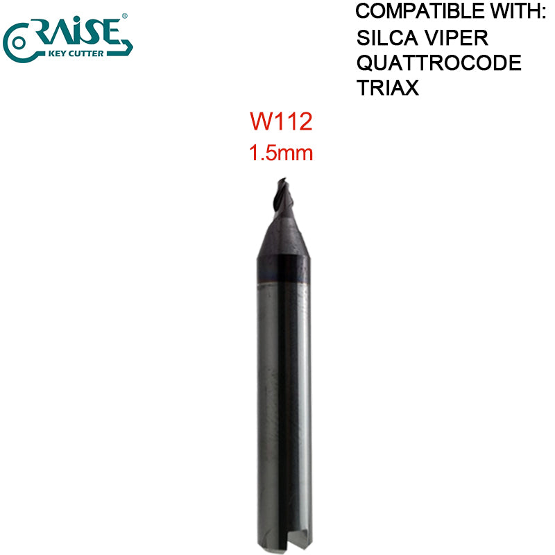 High Grade End Milling Cutter W326 W114 W101 W129 W112 W302 W252 W268 W219 W285 W305 W281 W134 Compatible SILCA VIPER QUATROCODE TRAIX Key Cutting Machine