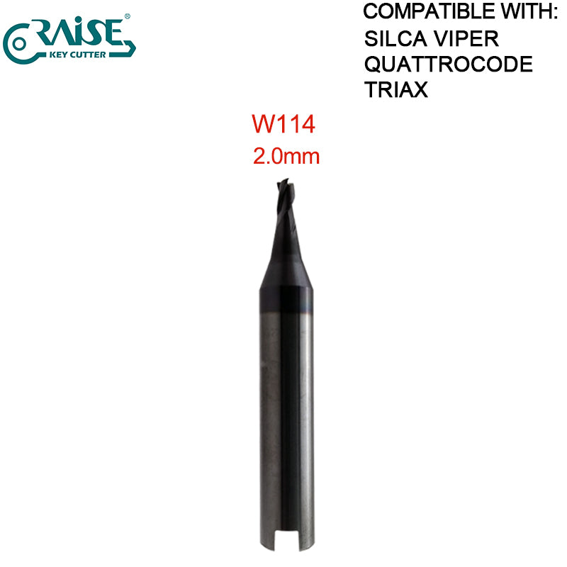 High Grade End Milling Cutter W326 W114 W101 W129 W112 W302 W252 W268 W219 W285 W305 W281 W134 Compatible SILCA VIPER QUATROCODE TRAIX Key Cutting Machine