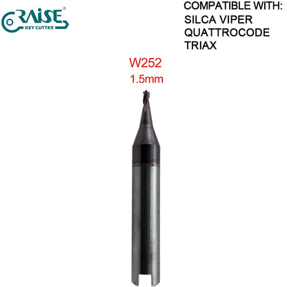 High Grade End Milling Cutter W326 W114 W101 W129 W112 W302 W252 W268 W219 W285 W305 W281 W134 Compatible SILCA VIPER QUATROCODE TRAIX Key Cutting Machine