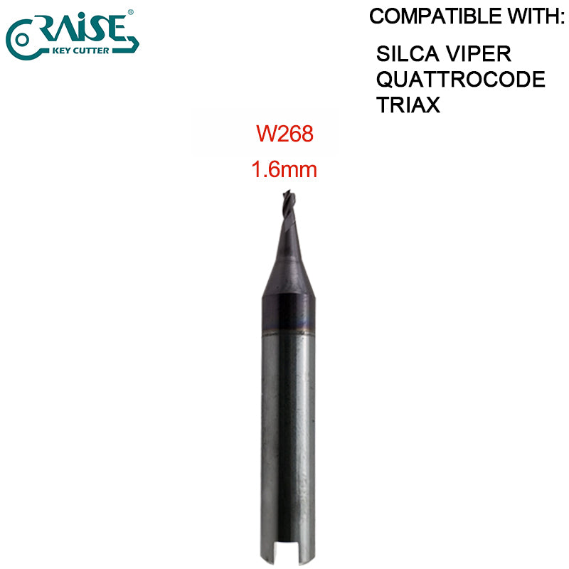 High Grade End Milling Cutter W326 W114 W101 W129 W112 W302 W252 W268 W219 W285 W305 W281 W134 Compatible SILCA VIPER QUATROCODE TRAIX Key Cutting Machine