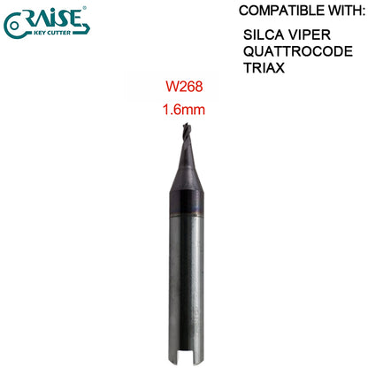 High Grade End Milling Cutter W326 W114 W101 W129 W112 W302 W252 W268 W219 W285 W305 W281 W134 Compatible SILCA VIPER QUATROCODE TRAIX Key Cutting Machine