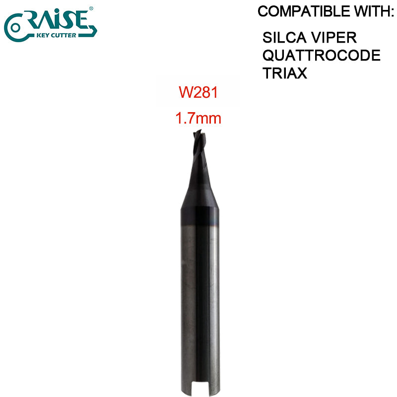 High Grade End Milling Cutter W326 W114 W101 W129 W112 W302 W252 W268 W219 W285 W305 W281 W134 Compatible SILCA VIPER QUATROCODE TRAIX Key Cutting Machine