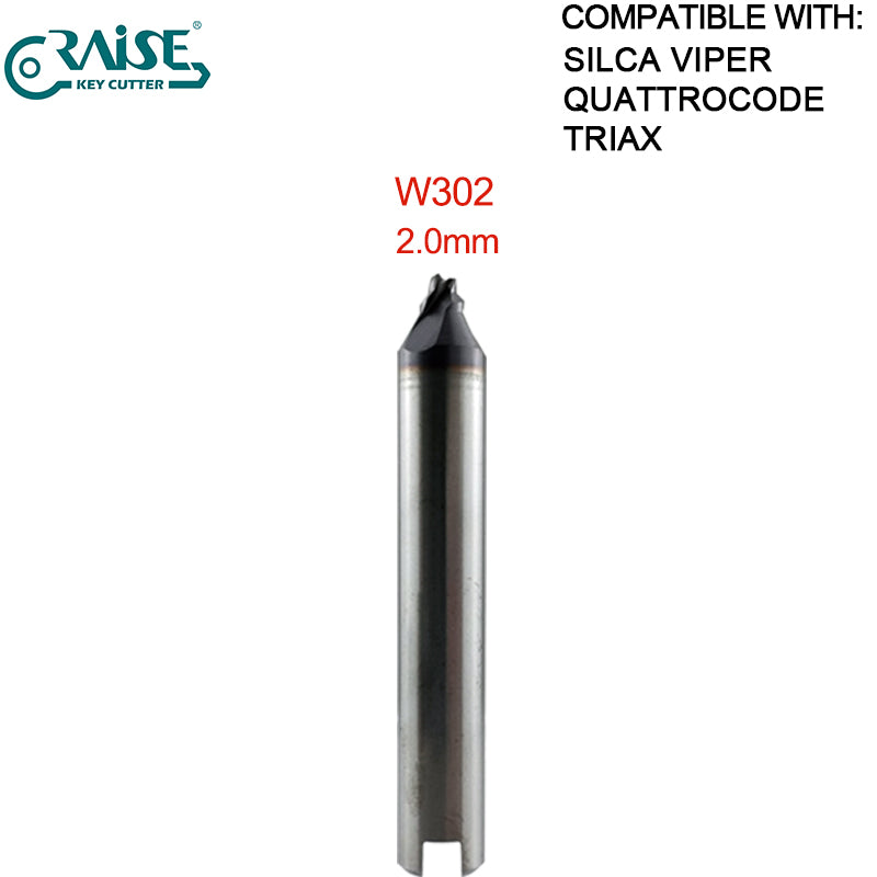 High Grade End Milling Cutter W326 W114 W101 W129 W112 W302 W252 W268 W219 W285 W305 W281 W134 Compatible SILCA VIPER QUATROCODE TRAIX Key Cutting Machine
