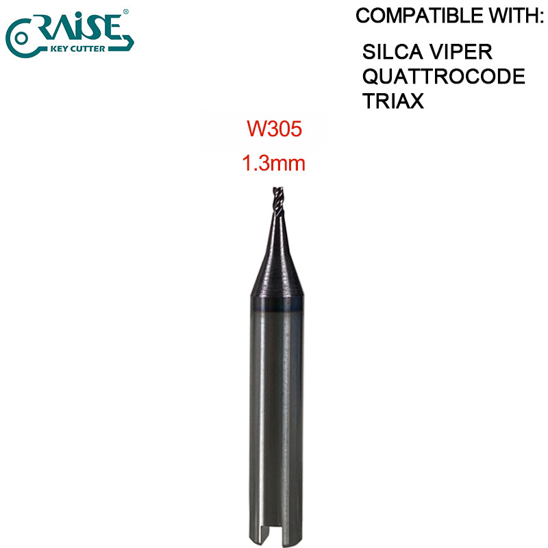 High Grade End Milling Cutter W326 W114 W101 W129 W112 W302 W252 W268 W219 W285 W305 W281 W134 Compatible SILCA VIPER QUATROCODE TRAIX Key Cutting Machine