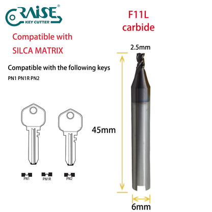 RAISE Cutter F11L T11L Compatible with SILCA MATRIX Key Cutting Machine