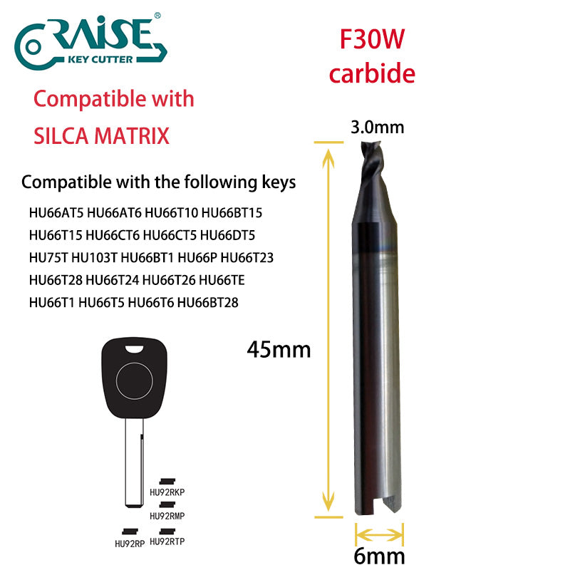 RAISE Cutter F30W T30 Compatible with SILCA F30 T30 SILCA MATRIX Key Cutting Machine