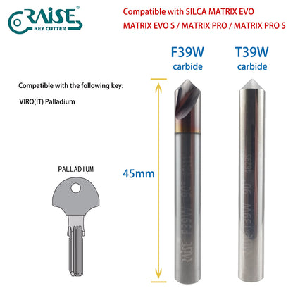RAISE Milling Cutter F39W T39W Compatible With SILCA F39 T39 SILCA Matrix Key Duplicating Machine