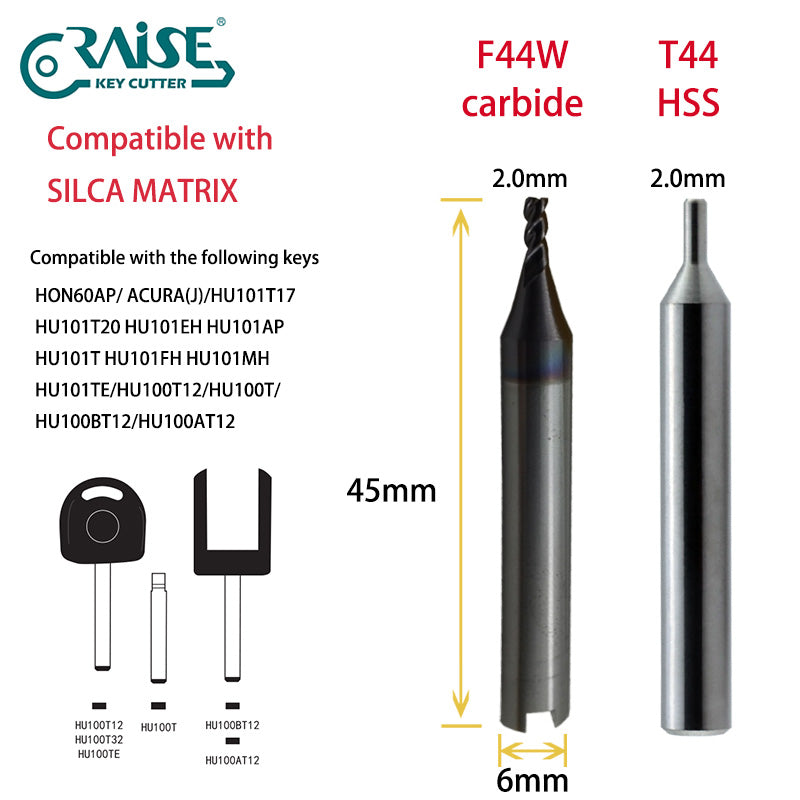 RAISE Cutter F44W T44 Compatible with SILCA F44 T44 SILCA MATRIX Key Cutting Machine