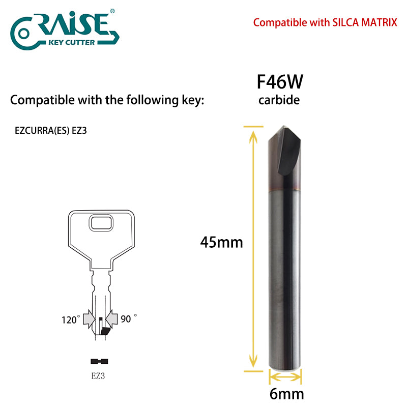 RAISE Cutter F46W T46W Compatible with SILCA F46 T46 SILCA MATRIX Key Cutting Machine