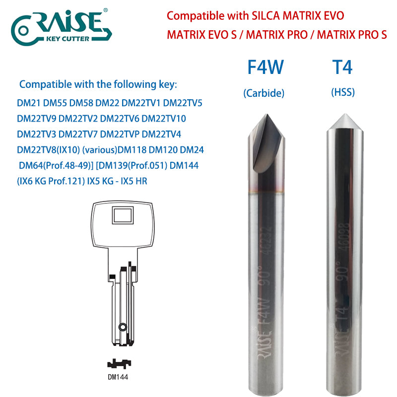 RAISE Cutter F4W T4 Compatible with SILCA F4 T4 SILCA MATRIX Key Cutting Machine