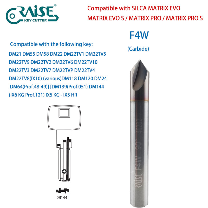 RAISE Cutter F4W T4 Compatible with SILCA F4 T4 SILCA MATRIX Key Cutting Machine