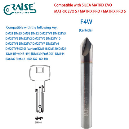 RAISE Cutter F4W T4 Compatible with SILCA F4 T4 SILCA MATRIX Key Cutting Machine