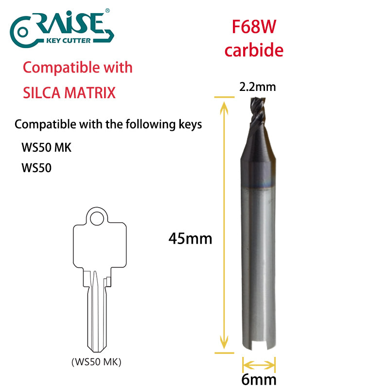 RAISE Cutter F68W T68W Compatible with SILCA F68 T68 Key Cutting Machine