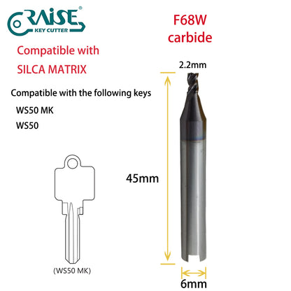 RAISE Cutter F68W T68W Compatible with SILCA F68 T68 Key Cutting Machine