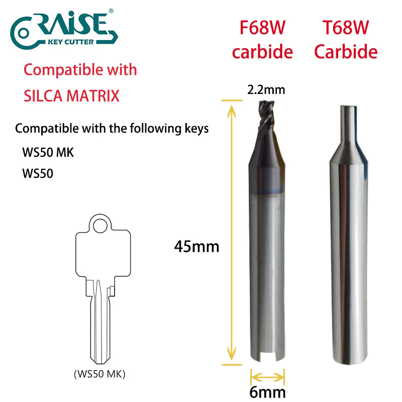 RAISE Cutter F68W T68W Compatible with SILCA F68 T68 Key Cutting Machine