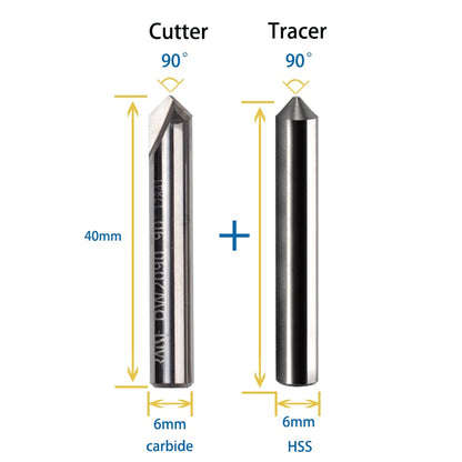 Carbide Dimple Cutter 90° 95° 100° 105° for Manual Laser Key Duplicators