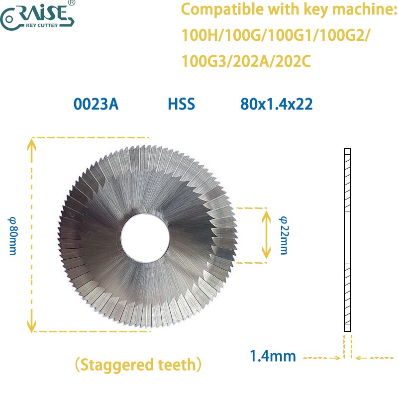 80x1.4x22 Mortice cutter