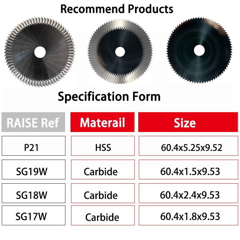 Flat slotter SG14W 60.4x1.14x9.52 in Carbide Compatible with SILCA DELTA Key Machine