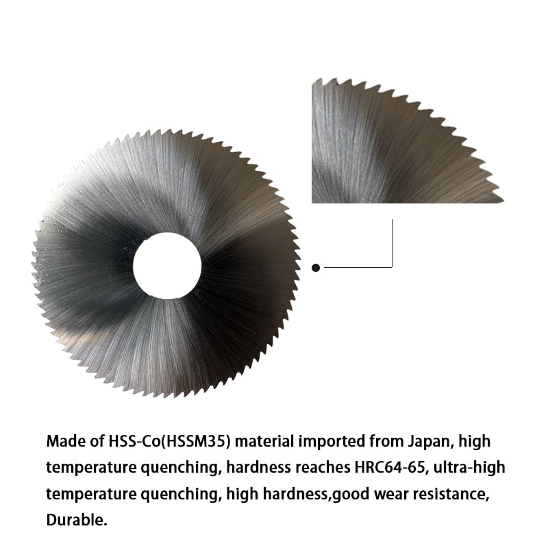 Circular Slitting saw HSS cutting wheel 63x1.6x16 Z80 for Key Machine