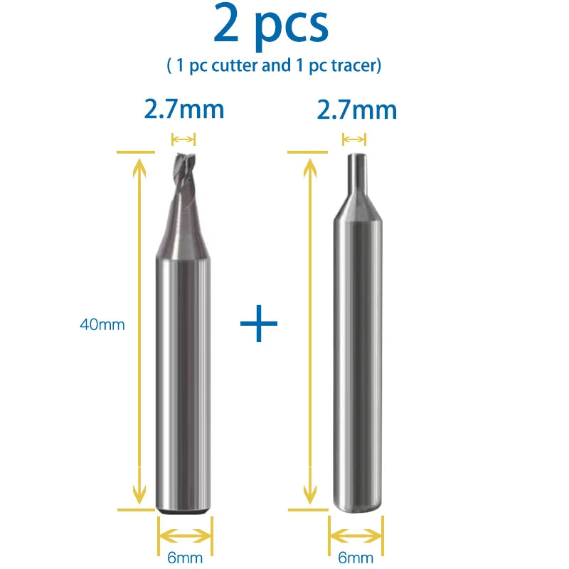 Key Cutter 1.3mm 1.4mm 1.8mm 2.2mm 2.7mm Milling Cutter For Vertical Key Cutting Machine WENXING DEFU