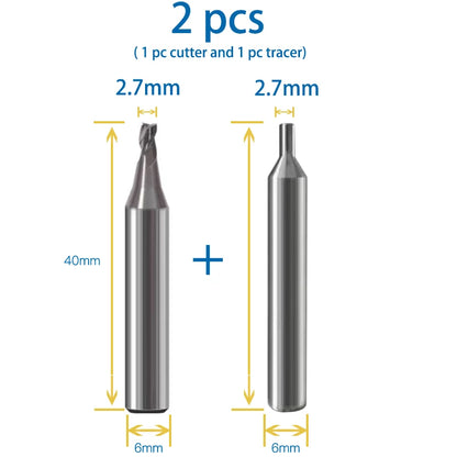 Key Cutter 1.3mm 1.4mm 1.8mm 2.2mm 2.7mm Milling Cutter For Vertical Key Cutting Machine WENXING DEFU