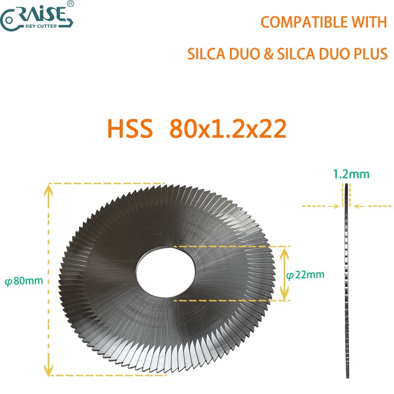 SILCA DUO Side Face Milling Cutter 80x1.2x22 Aftermarket