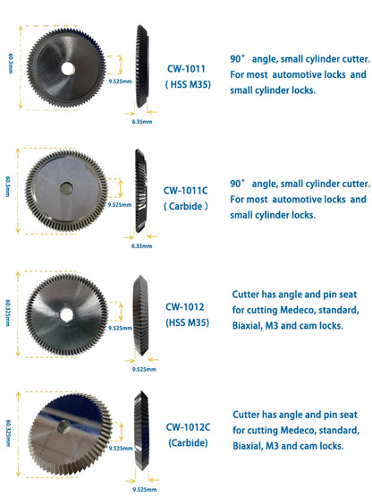 HPC Key Cutter CW-1011 CW-1012 CW-1013 CW-1014 CW-20FM CW-6010 CW-90MC Compatible with HPC Key Duplicator Locksmith Tools