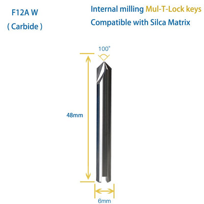 F12A W  F12B W to Cut Mul-T-Lock keys Compatible WIth SILCA Matrix