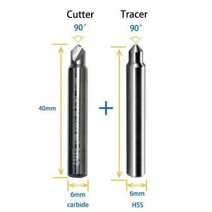 Carbide Dimple Cutter 90° 95° 100° 105° for Manual Laser Key Duplicators