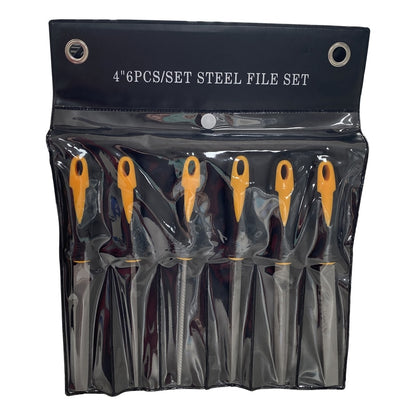 6-Piece of 4-inch Key File Set with Premium Grade T12 Drop Forged Alloy Steel Locksmith Tools