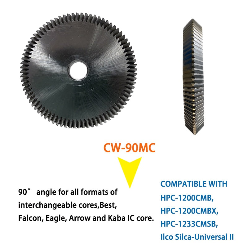 CW-90MC Cutter Wheel for Interchangeable Core Compatible with HPC Blitz machines