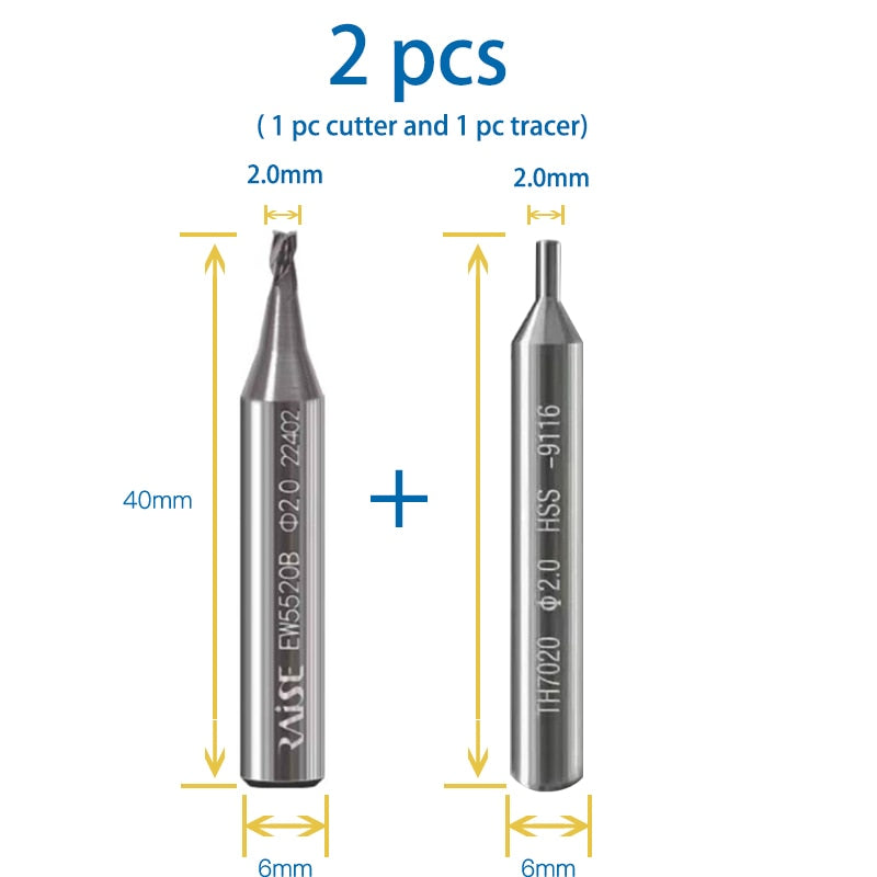 2.0mm end mill cutter for key machine