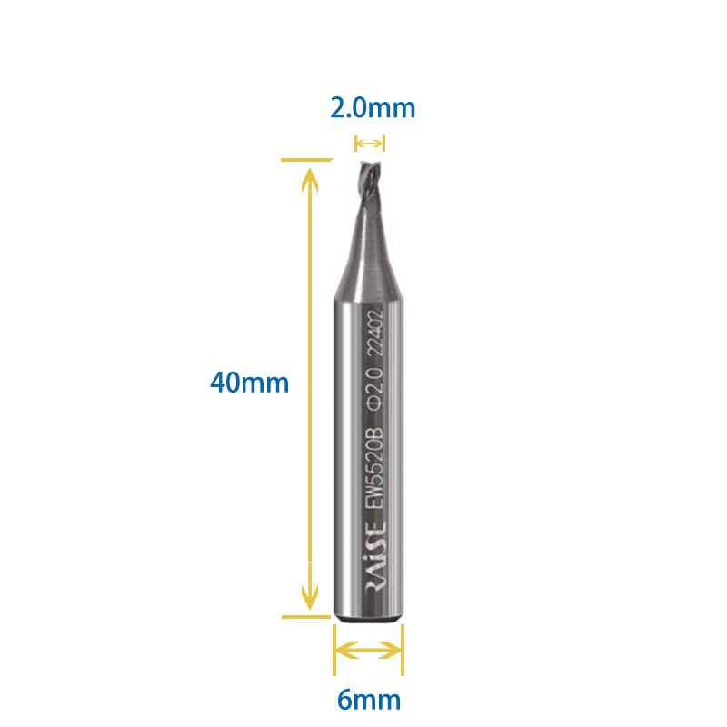 2.0mm end mill cutter for key machine