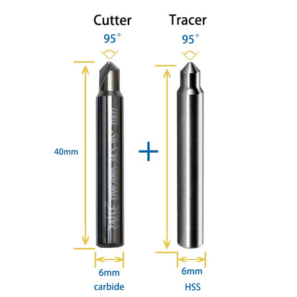 Carbide Dimple Cutter 90° 95° 100° 105° for Manual Laser Key Duplicators