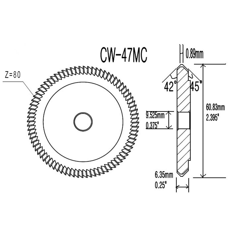 HPC CW-47MC Cutter Compatible with HPC Key Machine