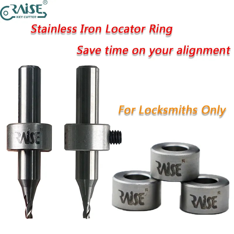 3pcs 6mm Key Machine Cutter Drill Locator Ring Drill Bit Depth Stop Collars Ring Positioner Key Copy Locksmith Tools