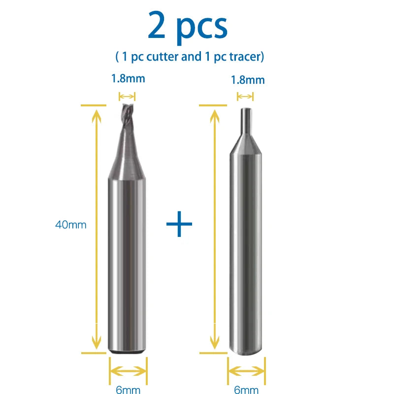 Key Cutter 1.3mm 1.4mm 1.8mm 2.2mm 2.7mm Milling Cutter For Vertical Key Cutting Machine WENXING DEFU