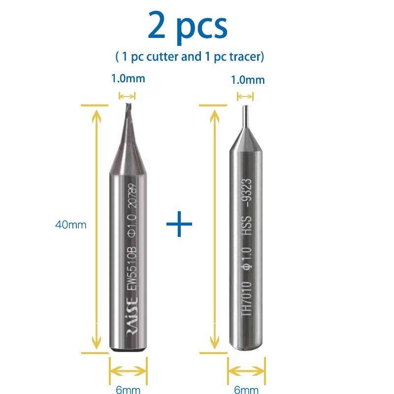 1.0mm end mill cutter for key machine