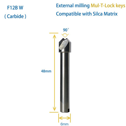 F12A W  F12B W to Cut Mul-T-Lock keys Compatible WIth SILCA Matrix